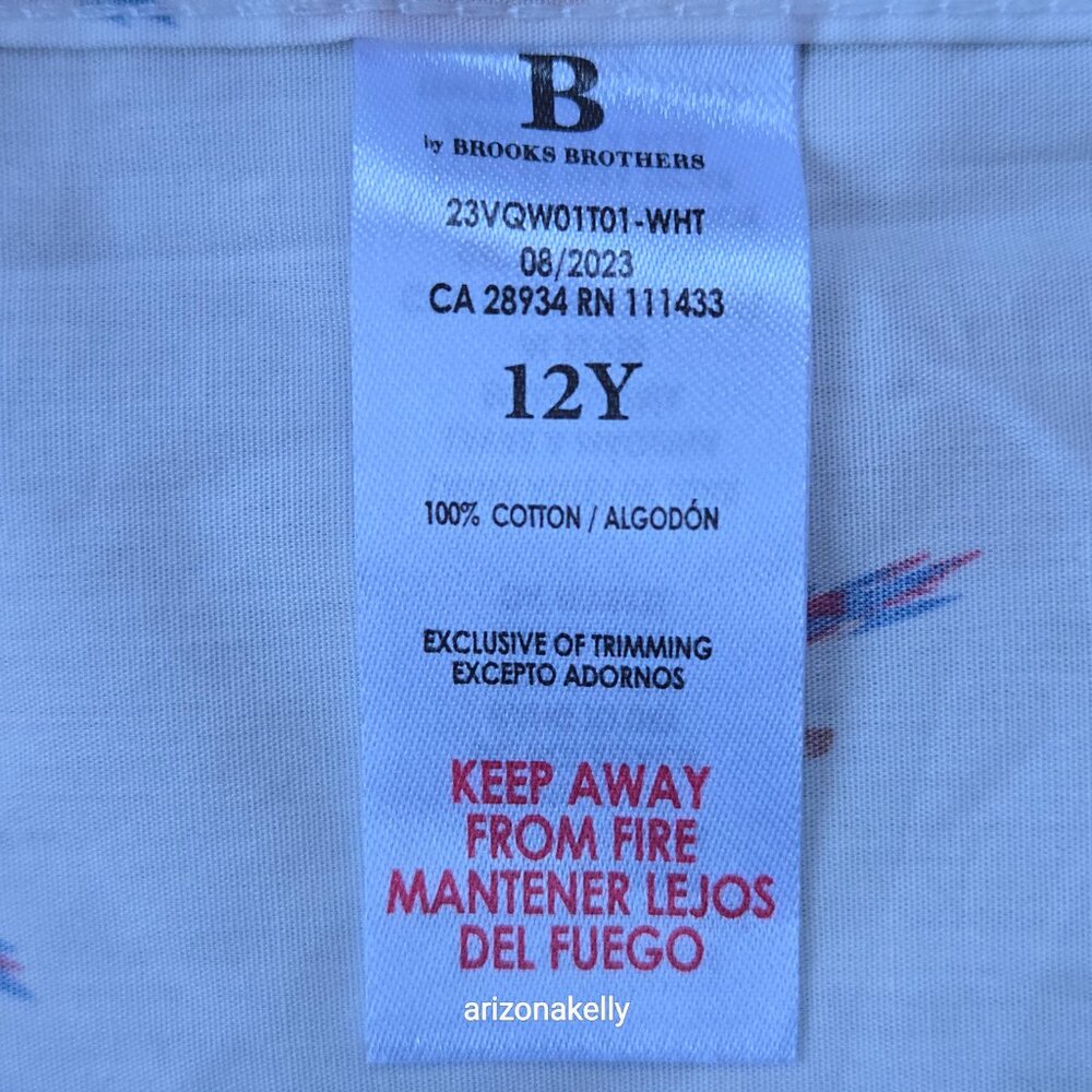 NWT Brooks Brothers Cotton Button Down Shirt Kids OR Petite Woman Parrots Bird - Picture 9 of 9